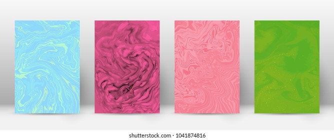 Abstract cover. Modern design template. Alive suminagashi marble. Juicy trendy abstract cover. Vector illustration.