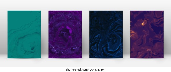 Abstract cover. Modern design template. Alive suminagashi marble. Graceful trendy abstract cover. Vector illustration.