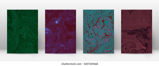 Abstract cover. Modern design template. Adorable suminagashi marble. Authentic trendy abstract cover. Vector illustration.
