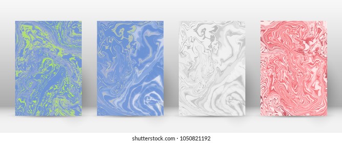 Abstract cover. Modern design template. Adorable suminagashi marble. Delightful trendy abstract cover. Vector illustration.