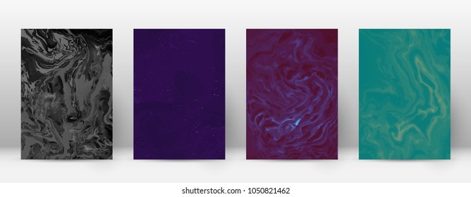 Abstract cover. Modern design template. Actual suminagashi marble. Cool trendy abstract cover. Vector illustration.