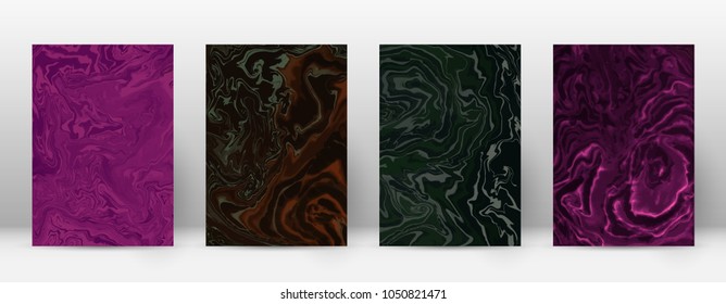 Abstract cover. Modern design template. Alive suminagashi marble. Cute trendy abstract cover. Vector illustration.