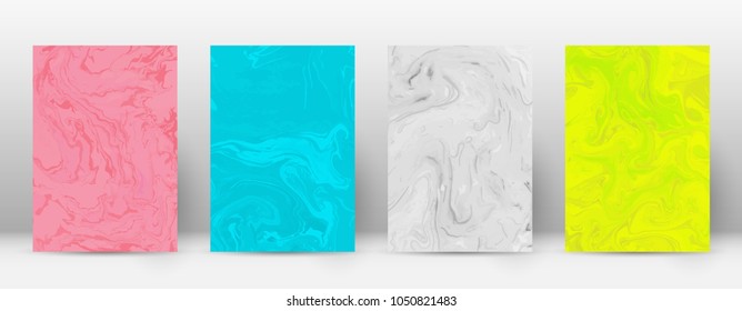 Abstract cover. Modern design template. Admirable suminagashi marble. Fancy trendy abstract cover. Vector illustration.