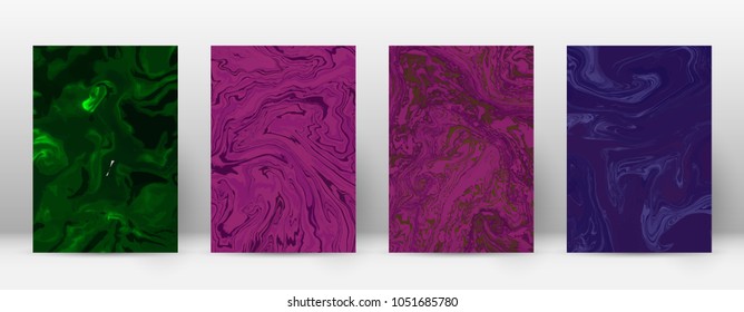 Abstract cover. Modern design template. Actual suminagashi marble. Exceptional trendy abstract cover. Vector illustration.