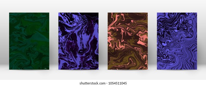 Abstract cover. Modern design template. Actual suminagashi marble. Ideal trendy abstract cover. Vector illustration.