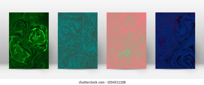 Abstract cover. Modern design template. Actual suminagashi marble. Juicy trendy abstract cover. Vector illustration.