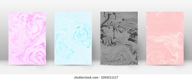 Abstract cover. Modern design template. Admirable suminagashi marble. Delightful trendy abstract cover. Vector illustration.
