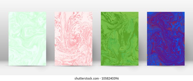 Abstract cover. Modern design template. Adorable suminagashi marble. Emotional trendy abstract cover. Vector illustration.