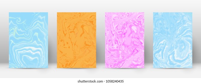 Abstract cover. Modern design template. Actual suminagashi marble. Glamorous trendy abstract cover. Vector illustration.