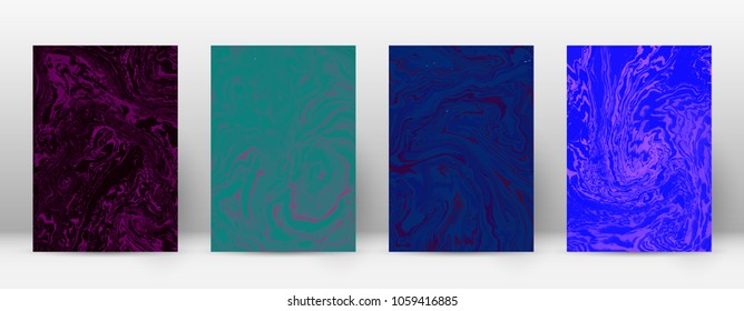 Abstract cover. Modern design template. Adorable suminagashi marble. Comely trendy abstract cover. Vector illustration.