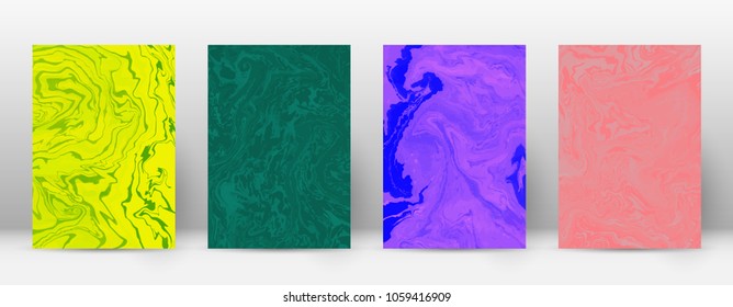 Abstract cover. Modern design template. Alive suminagashi marble. Fancy trendy abstract cover. Vector illustration.