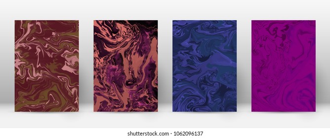 Abstract cover. Modern design template. Alive suminagashi marble. Marvelous trendy abstract cover. Vector illustration.