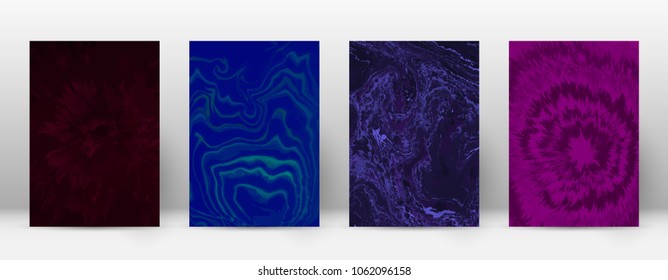 Abstract cover. Modern design template. Actual suminagashi marble. Astonishing trendy abstract cover. Vector illustration.