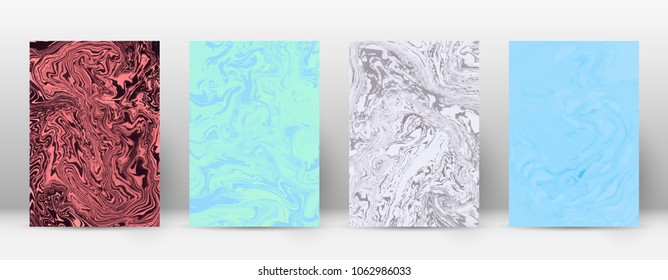 Abstract cover. Modern design template. Alive suminagashi marble. Appealing trendy abstract cover. Vector illustration.