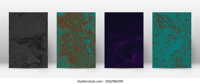 Abstract cover. Modern design template. Admirable suminagashi marble. Precious trendy abstract cover. Vector illustration.