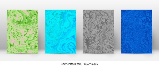 Abstract cover. Modern design template. Admirable suminagashi marble. Marvelous trendy abstract cover. Vector illustration.