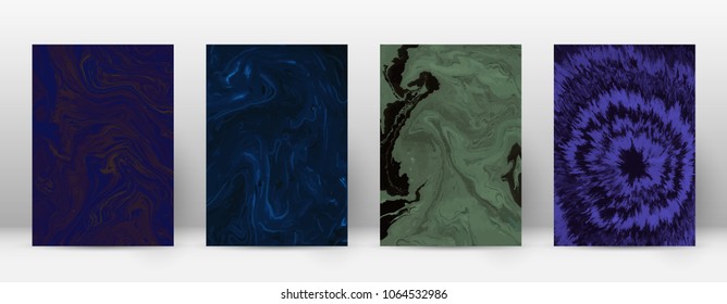 Abstract cover. Modern design template. Adorable suminagashi marble. Breathtaking trendy abstract cover. Vector illustration.