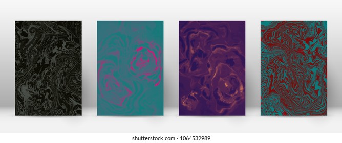 Abstract cover. Modern design template. Admirable suminagashi marble. Worthy trendy abstract cover. Vector illustration.