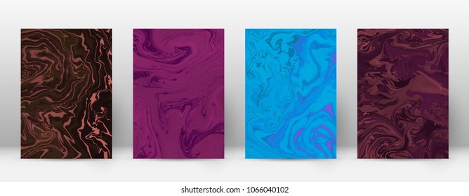 Abstract cover. Modern design template. Alive suminagashi marble. Exquisite trendy abstract cover. Vector illustration.