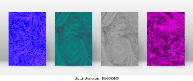 Abstract cover. Modern design template. Adorable suminagashi marble. Fair trendy abstract cover. Vector illustration.