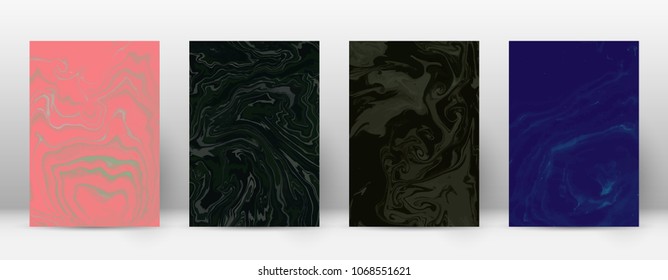 Abstract cover. Modern design template. Actual suminagashi marble. Fascinating trendy abstract cover. Vector illustration.