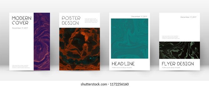 Abstract cover. Modern design template. Suminagashi marble minimal poster. Modern trendy abstract cover. Business vector illustration.