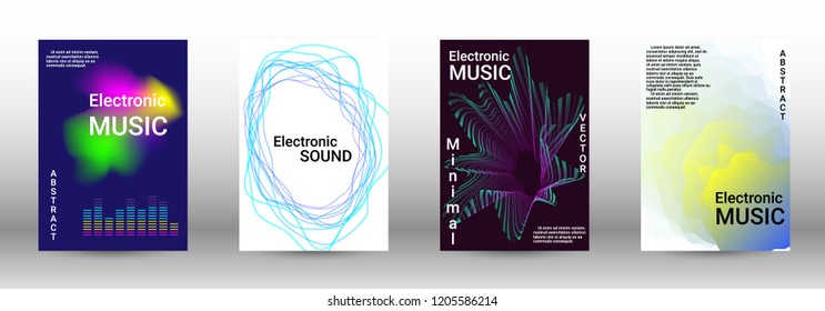 Abstract cover. Modern design template. Creative sound backgrounds from abstract lines, gradient wave, halftone to create a fashionable cover, banner, poster, booklet.