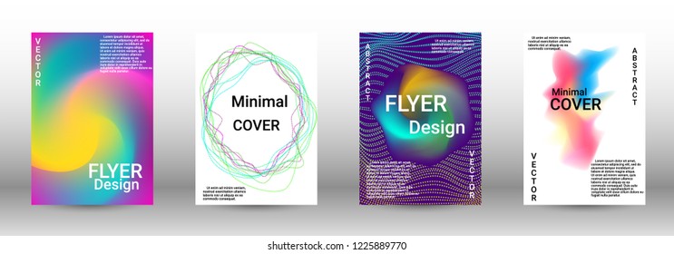 Abstract cover. Modern design template. Creative sound backgrounds from abstract lines, gradient wave, halftone to create a fashionable cover, banner, poster, booklet.