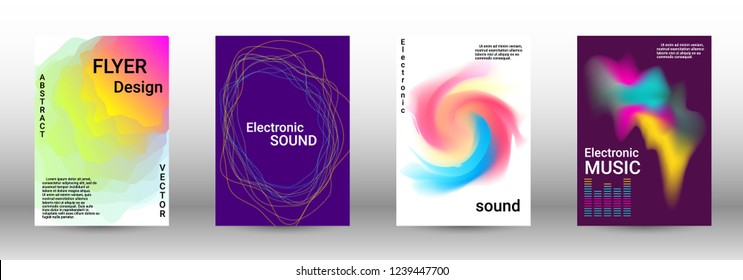 Abstract cover. Modern design template. Creative sound backgrounds from abstract lines, gradient wave, halftone to create a fashionable cover, banner, poster, booklet.