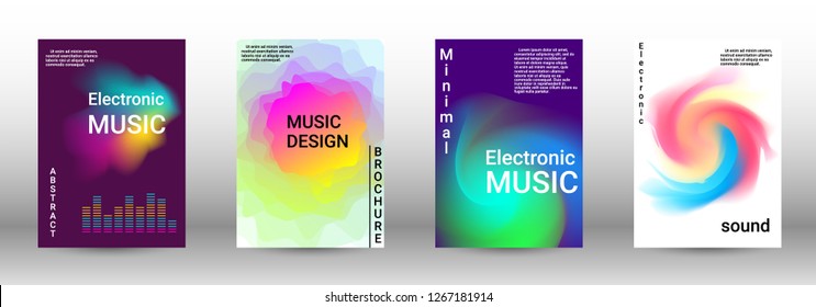 Abstract cover. Modern design template. Creative sound backgrounds from abstract lines, gradient wave, halftone to create a fashionable cover, banner, poster, booklet.