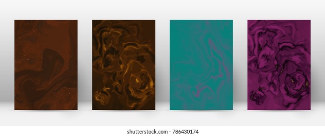 Abstract cover. Modern design template. Actual suminagashi marble. Elegant trendy abstract cover. Vector illustration.