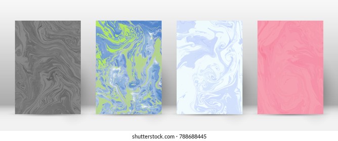 Abstract cover. Modern design template. Adorable suminagashi marble. Bewitching trendy abstract cover. Vector illustration.