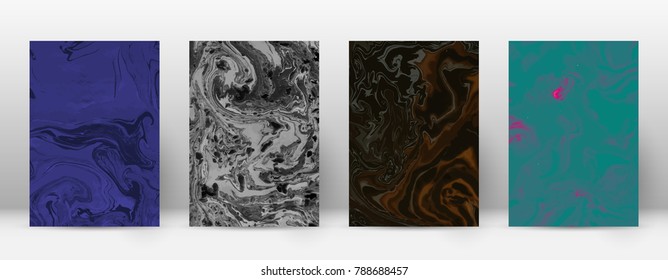 Abstract cover. Modern design template. Admirable suminagashi marble. Splendid trendy abstract cover. Vector illustration.