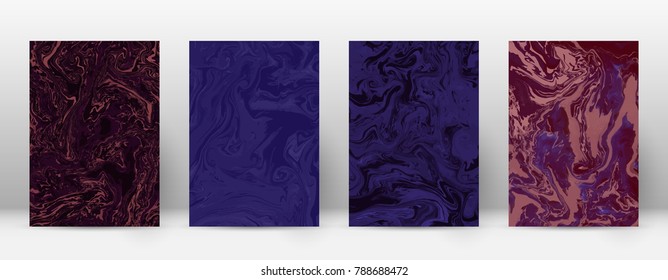 Abstract cover. Modern design template. Admirable suminagashi marble. Beauteous trendy abstract cover. Vector illustration.