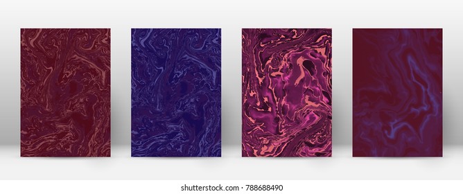 Abstract cover. Modern design template. Admirable suminagashi marble. Bewitching trendy abstract cover. Vector illustration.