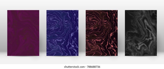 Abstract cover. Modern design template. Adorable suminagashi marble. Bold trendy abstract cover. Vector illustration.