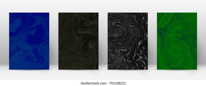 Abstract cover. Modern design template. Actual suminagashi marble. Alive trendy abstract cover. Vector illustration.