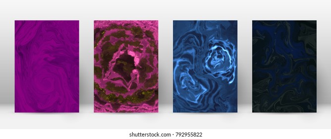 Abstract cover. Modern design template. Admirable suminagashi marble. Pleasing trendy abstract cover. Vector illustration.