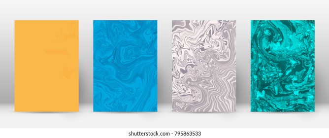 Abstract cover. Modern design template. Adorable suminagashi marble. Shapely trendy abstract cover. Vector illustration.