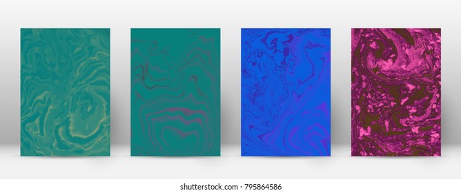 Abstract cover. Modern design template. Actual suminagashi marble. Shapely trendy abstract cover. Vector illustration.