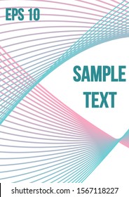 Abstract cover. Modern abstract cover from vector abstract lines.  Geometric future template for flyer, poster, brochure and invitation.