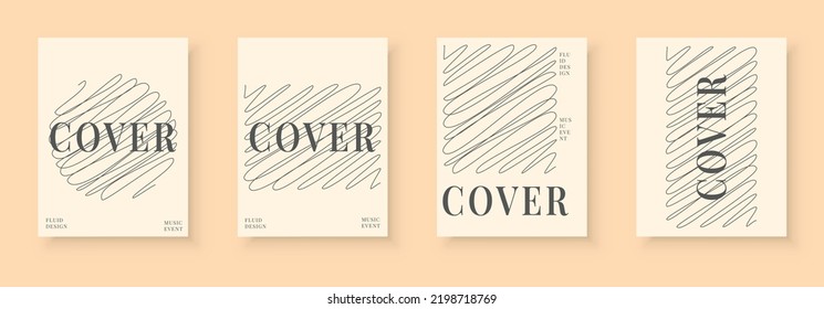 Cobertura abstracta. Plantilla vectorial moderna para folleto, folleto, volante, portada, catálogo en tamaño A4. Composición gráfica del fluido coloreado. Vector editable