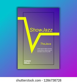 Abstract cover, modern vector wave sound background  illustration - gradient poster , flyer , colorfull design cool geometric