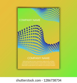 Abstract cover, modern vector wave sound background  illustration - gradient poster , flyer , colorfull design cool geometric