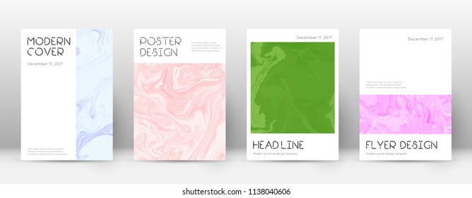 Abstract cover. Noteworthy design template. Suminagashi marble minimal poster. Noteworthy trendy abstract cover. Business vector illustration.
