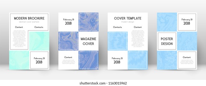 Abstract cover. Noteworthy design template. Suminagashi marble business poster. Noteworthy trendy abstract cover. Business vector illustration.