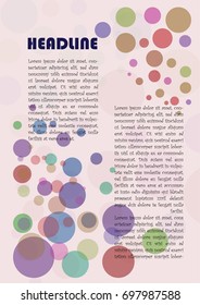 Abstract cover page with circle design. It's simple. Use as a card or book cover.