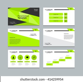 abstract cover and page  design for presentation slide background template with info graphs and charts elements 