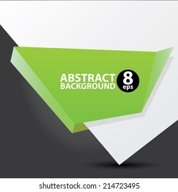 abstract cover page design template with green ribbon. vector banner for text
