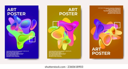 Diseño de carátulas y carteles abstractos con gradiente y color suave moderno